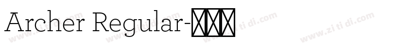 Archer Regular字体转换